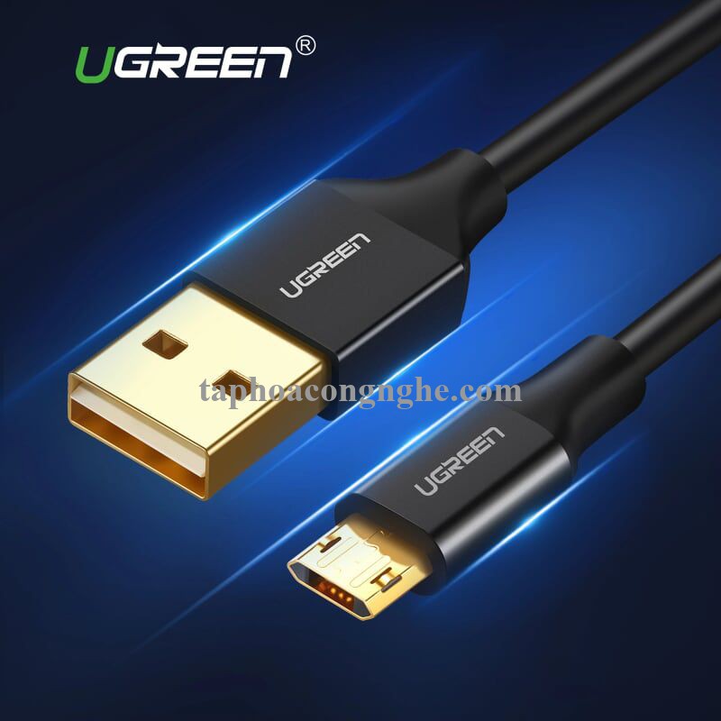 Ugreen 30854 0.5M màu Hồng Cáp sạc truyền dữ liệu USB 2.0 sang MICRO USB dây bọc nhựa PVC US223 30030854